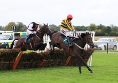 June Watts supporting Air Ambulance Mares' H'cap Hurdle.