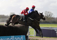 June Watts supporting Air Ambulance Mares' H'cap Hurdle.