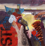 Beach Study 2 Mixed Media 25x25