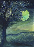 Winter Moon</br>Framed £290 Dandelion Designs:- Cathy Myhilll - Winter Moon (Framed) £290