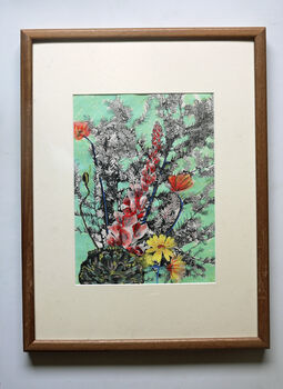 A Garden Kitchen, 29.5cm x 40.5cm, mixed media