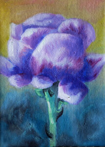 A Purple Rose, 2021, 18cm x 24cm, oil