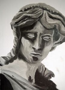 Achilles, 41.5cm x 60cm, oil