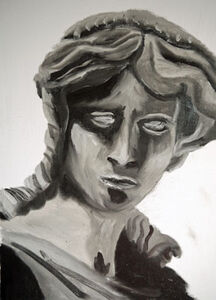 Achilles, 46cm x 61cm, oil on board