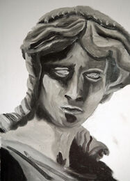 Achilles, 46cm x 61cm, oil on board
