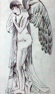 Angel 02, 24cm x 30.5cm, charcoal pencil