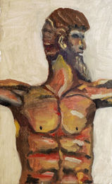 Athlete,10in x 16in, oil on board
