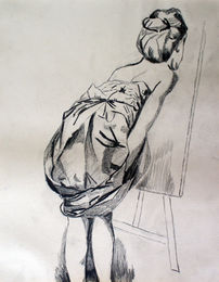 Bargue 01, charcoal pencil, 9in x 12in, 21,11,2019
