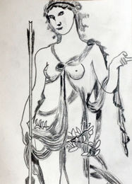 Burne-Jones 02, 6in x 8in, charcoal pencil, 19,09,2019