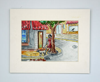 Cafe Paris, 2021, 15cm x 20.5cm, watercolour