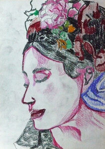 Carnival Time, 15cm x 20.5cm, coloured pencils