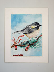 Chickadee, 2021, 15cm x 20.5cm, watercolour