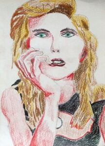 Chloe Grace Moretz, 15cm x 20.5cm, coloured pencils