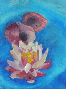 Classical Lotus, 24cm x 32cm, oil