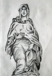 Copy after Bouguereau, 2022, 11.5cm x 18cm, graphite pencil