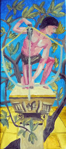 Copy after Burne-Jones, 2019, 20cm x 46cm, oil