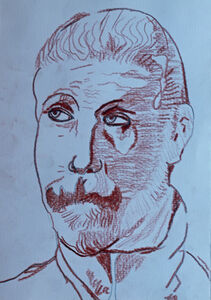 Copy after Tiepolo 02, 15cm x 20.5cm, sanguine pencil
