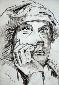 Copy after Tiepolo 03, 15cm x 20.5cm, sepia pencil