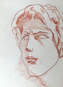 Copy after Tiepolo 04, 15cm x 20.5cm, sanguine pencil