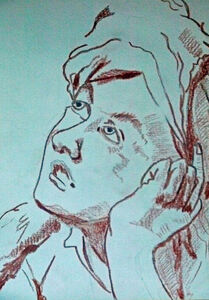Copy after Tiepolo 06, 15cm x 20.5cm, sanguine pencil