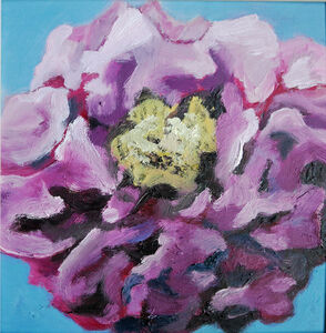 Dahlia, 2021, 25cm x 26cm, oil