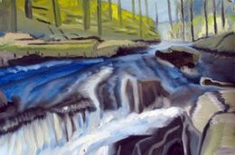 Deeside Depths, oil on arches paper, 38cm x 56cm