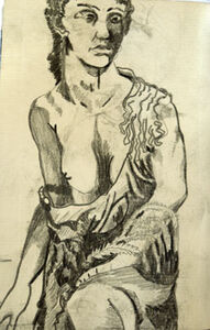 Destitution, 11.5cm x 18cm, charcoal pencil