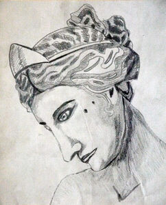 Dianid, 20cm x 25.5cm, charcoal pencil