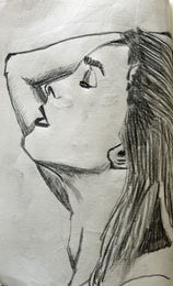 Emma Watson, 6in x 8in, charcoal pencil