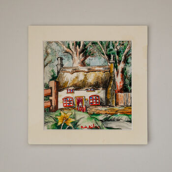 English Charm, 2022, 16cm x 16cm, mixed media