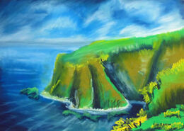 Findon Point, soft pastels, 50cm x 80cm