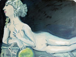 Flapper Venus, 12in x 16in, oil on arches paper
