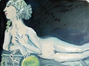 Flapper Venus, 30.5cm x 40.5cm, oil