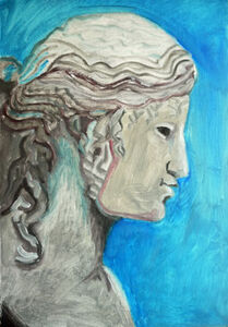 Gurning Girl, 46cm x 61cm, oil on board