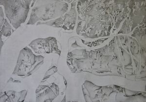 Haddo Residents, 21cm x 29cm, 2004, graphite pencil