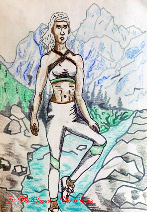 Heroine, 20cm x 29cm, mixed media