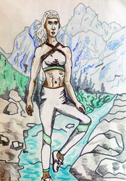 Heroine, 8in x 12in, mixed media