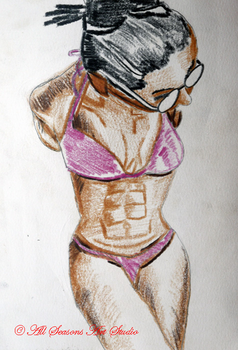 Hey Sunshine, 15cm x 20.5cm, coloured pencils