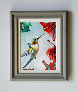 Hummingbird, 2021, 15cm x 20.5cm, watercolour