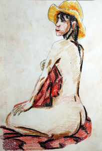 I Was Thinking, 2020, 15cm x 20.5cm, coloured pencils