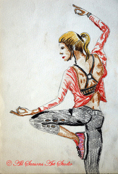 In Balance, 2020, 15cm x 20.5cm, coloured pencils