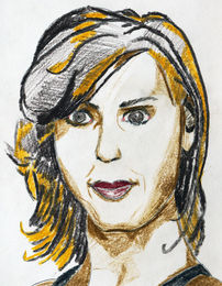 Jessica Alba, coloured pencil, 6in x 8in, 08,11,2019