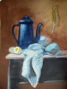 Jug and Cloth, 30.5cm x 40.5cm, oil on arches paper