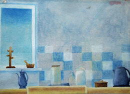Kitchenalia, watercolour,11cm x 15cm