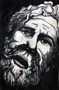 Laocoon, 2020, 11.5cm x 18cm, pens