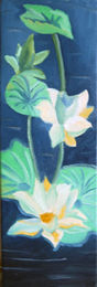 Lotus, 8in x 24in, oil on canvas