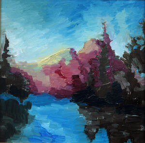 Mirror Mirror, 2021, 20cm x 20cm, oil