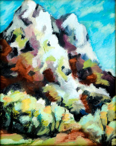 Mountain Abode, 2022, 20cm x 25cm, oil
