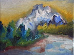 Mountain Mystique, 01,04,2021, 18cm x 24cm, oil on canvas