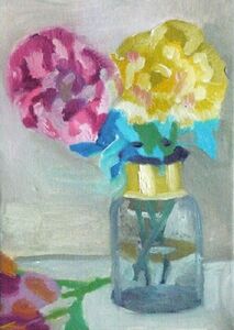 Peonies in a Jar, 25cm x 35cm, oil